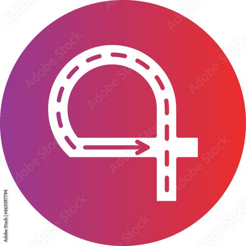 Vector Design Road Ramps Icon Style