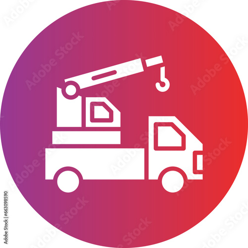 Vector Design Crane Turck Icon Style photo