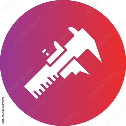 Vector Design Vernier Caliper Icon Style