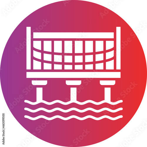 Vector Design Water Bridge Icon Style