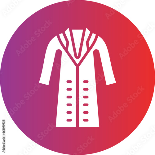 Vector Design Long Coat Icon Style