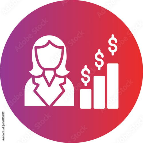 Vector Design Businesswoman Icon Style