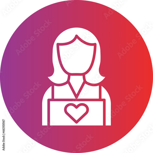 Vector Design Child Caretaker Icon Style