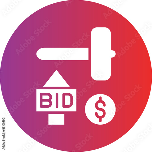 Vector Design Maximum Bid Auction Icon Style