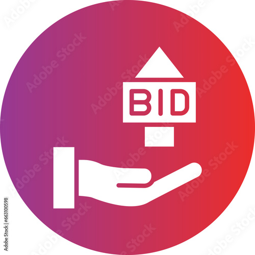 Vector Design Maximum Bid Icon Style