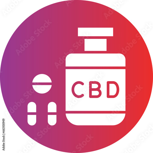 Vector Design Bio Cbd Per Capsule Icon Style