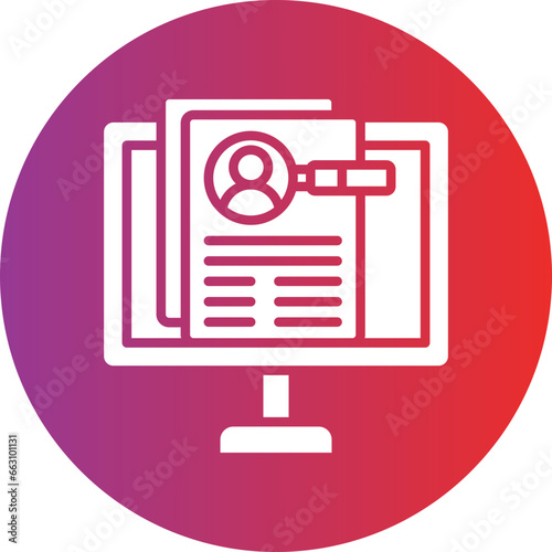 Vector Design Job search Icon Style