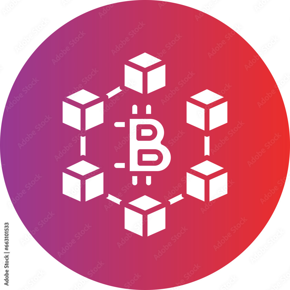 Vector Design Blockchain Icon Style Vector Design Blockchain Icon Style