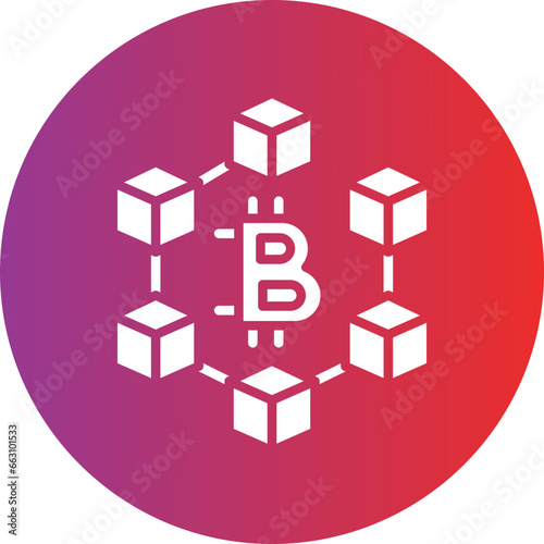 Vector Design Blockchain Icon Style