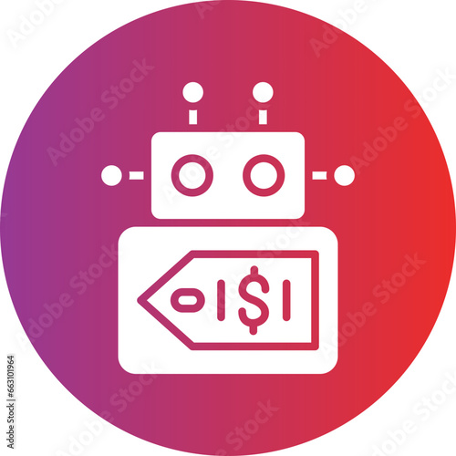 Vector Design Robot Cost Icon Style