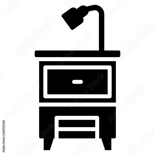 bedside table glyph icon