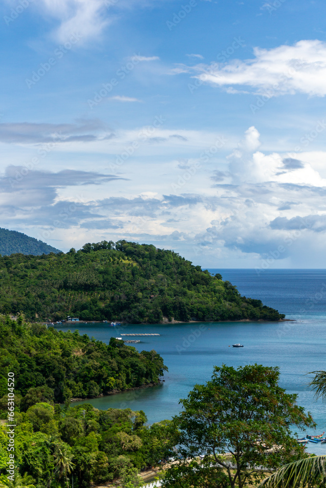Obraz premium popular tourist destination. Aerial view of Sabang island in Aceh, Indonesia.