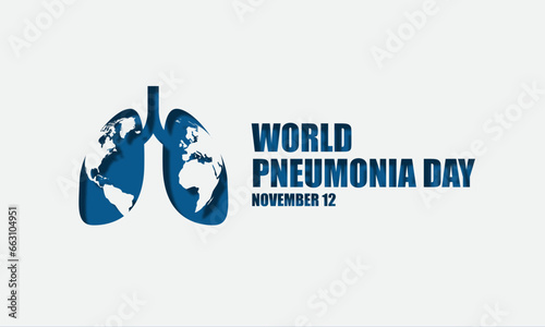 World Pneumonia Day November 12 Background Vector Illustration 