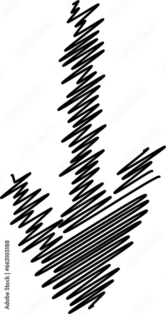 Naklejka premium hand drawn scribble arrow