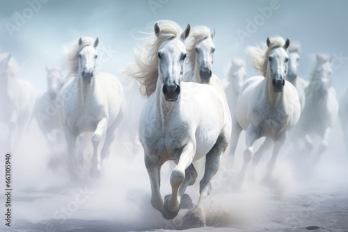White horses background
