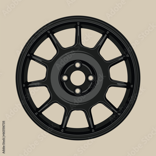 Rim vector illustration for conceptual design