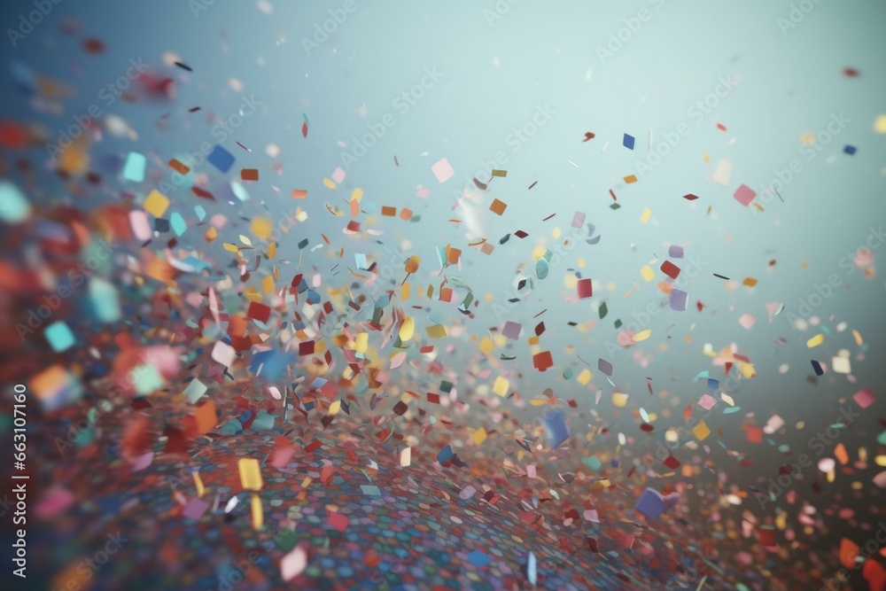 Abstract confetti party background. Generative AI
