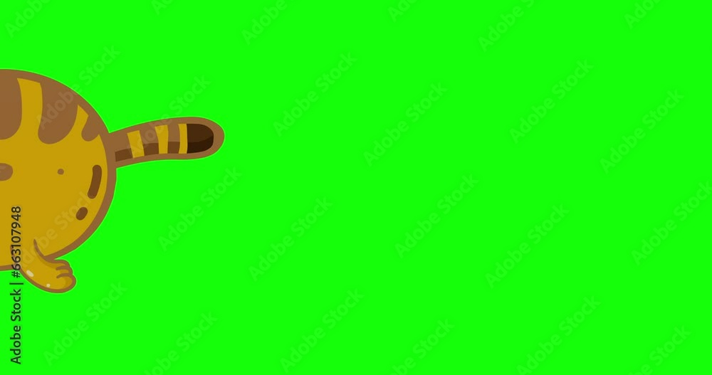 Cartoon ginger fat cat walk right to left big greenbox isolated. Seamless loop character cute funny isolated pet animation useful for any project.
Cartoon ginger fat cat walk right to left big greenbox isolated. Seamless loop character cute funny isolated pet animation useful for any project.