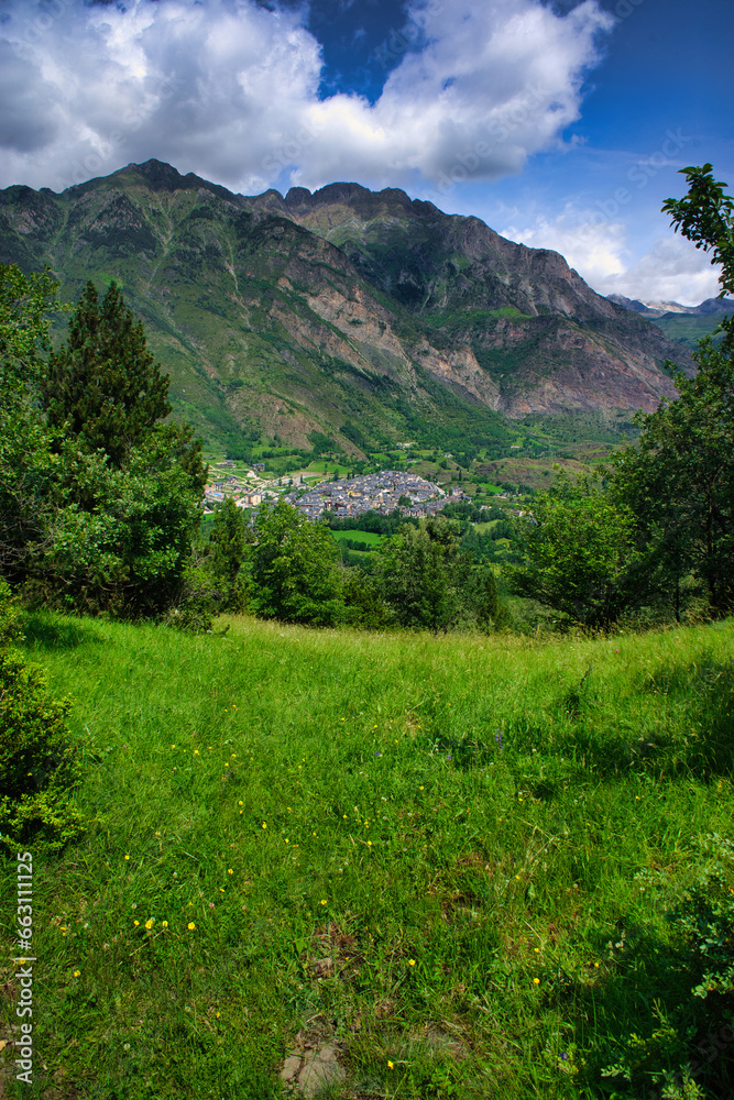 Mountainous landscape in the Benasque Pyrenees