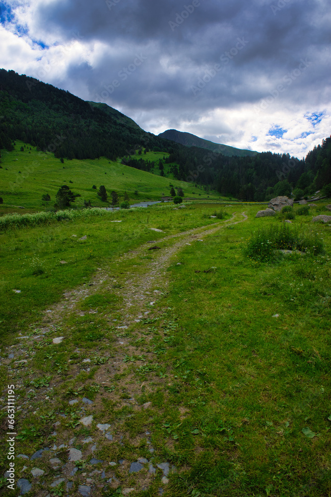 Mountainous landscape in the Benasque Pyrenees