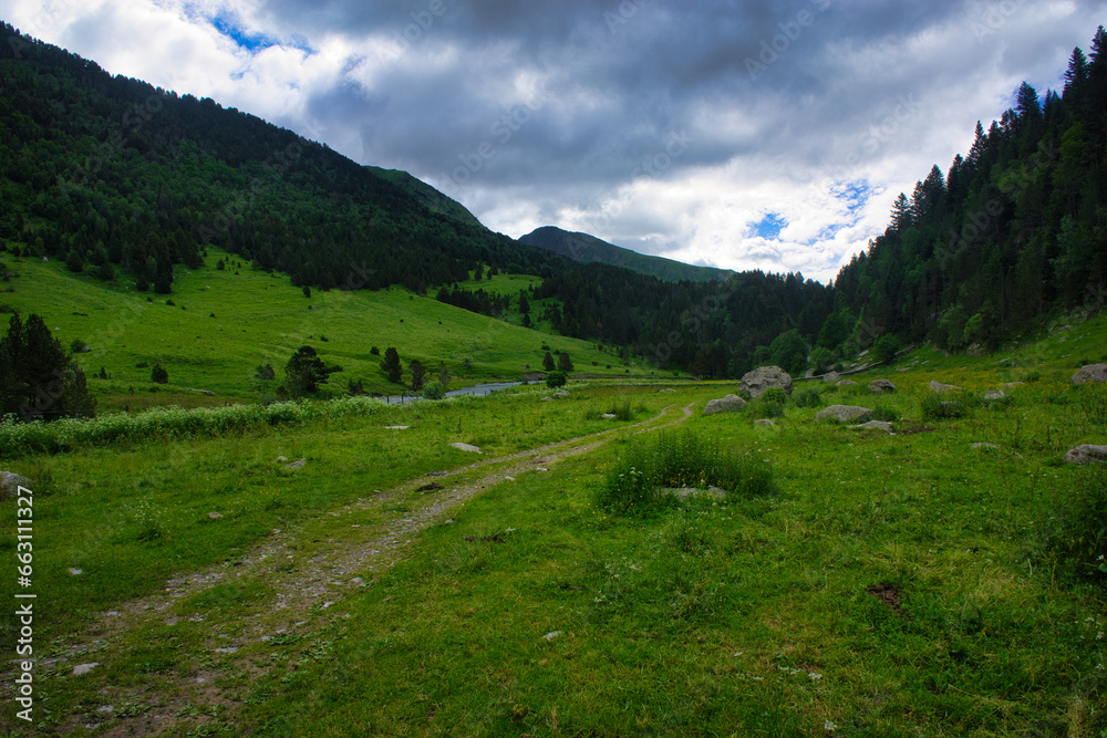 Mountainous landscape in the Benasque Pyrenees