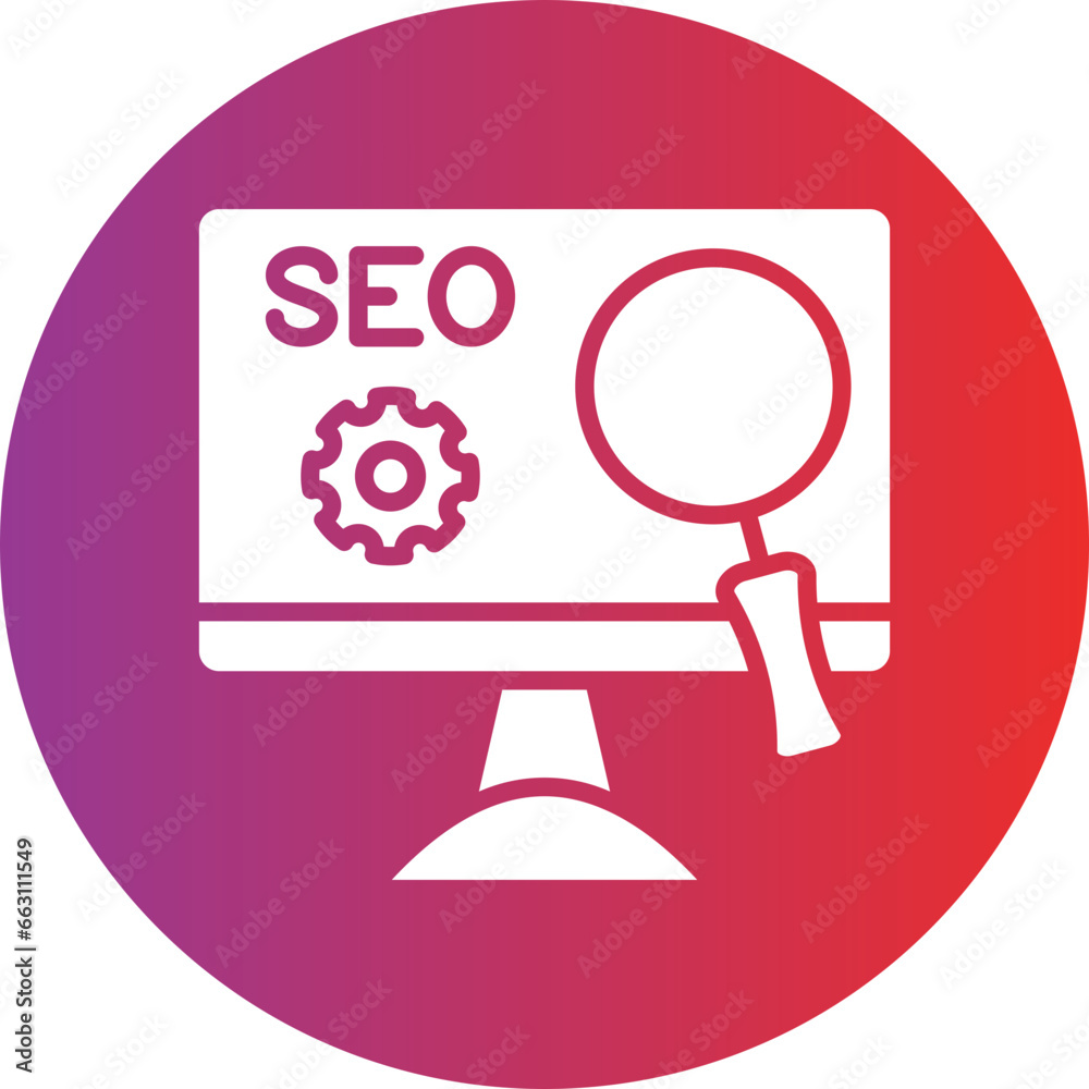 Obraz premium Search Engine Optimisation Icon Style