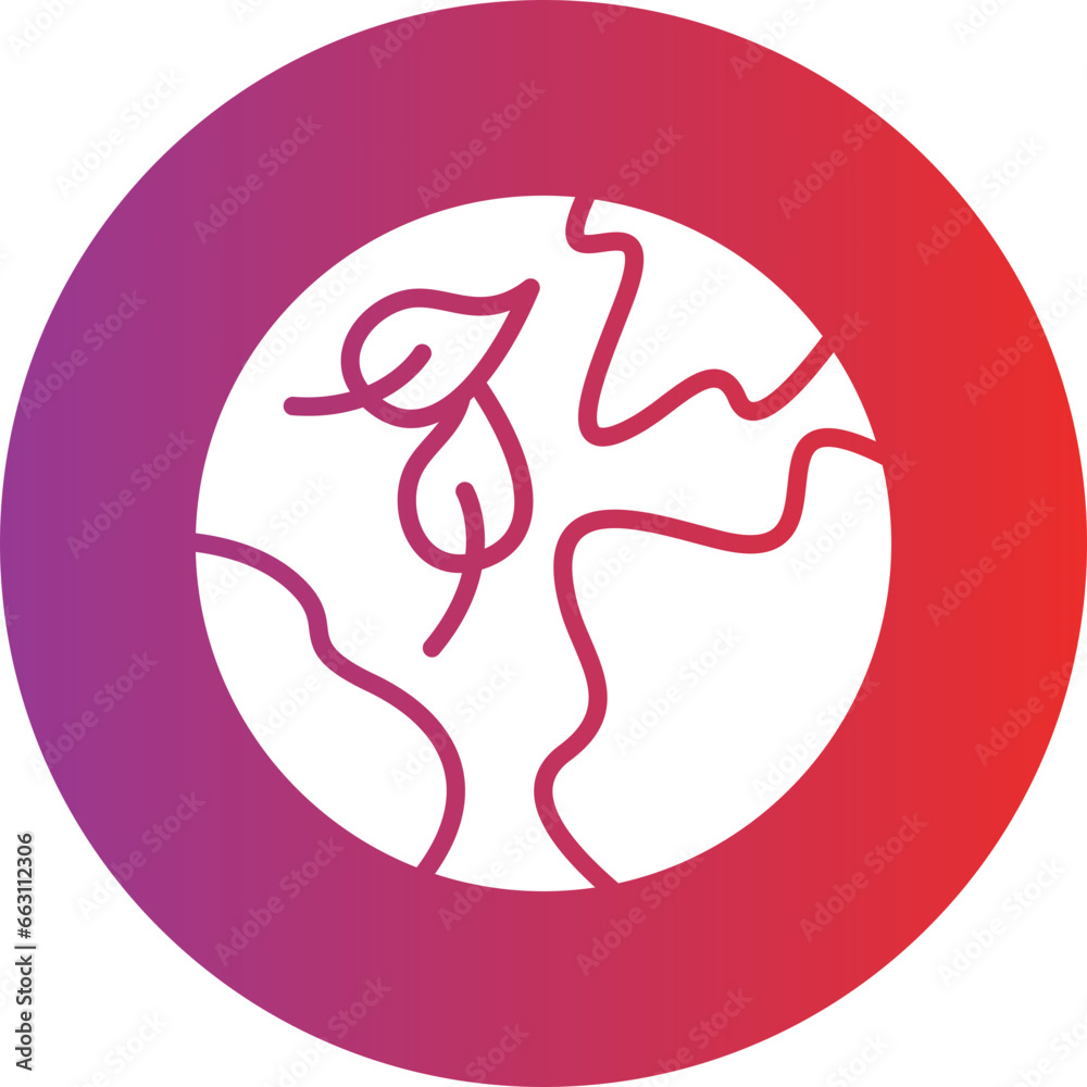 Fototapeta premium Eco Earth Icon Style