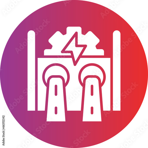 Hydroelectricity Icon Style