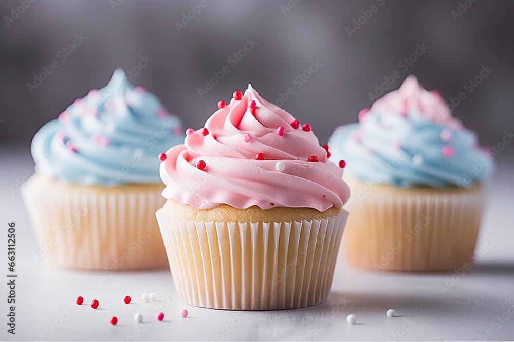 Cupcake with beautiful background.