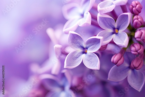 Lilac blossom macro background with copy space. © Ahasanara