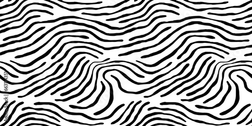 Abstract black and white line doodle seamless pattern. Creative organic style drawing background  trendy design with basic shapes. Simple hand drawn wallpaper print texture.
