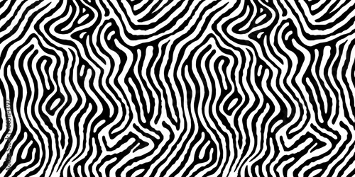 Abstract black and white line doodle seamless pattern. Creative organic style drawing background, trendy design with basic shapes. Simple hand drawn wallpaper print texture.