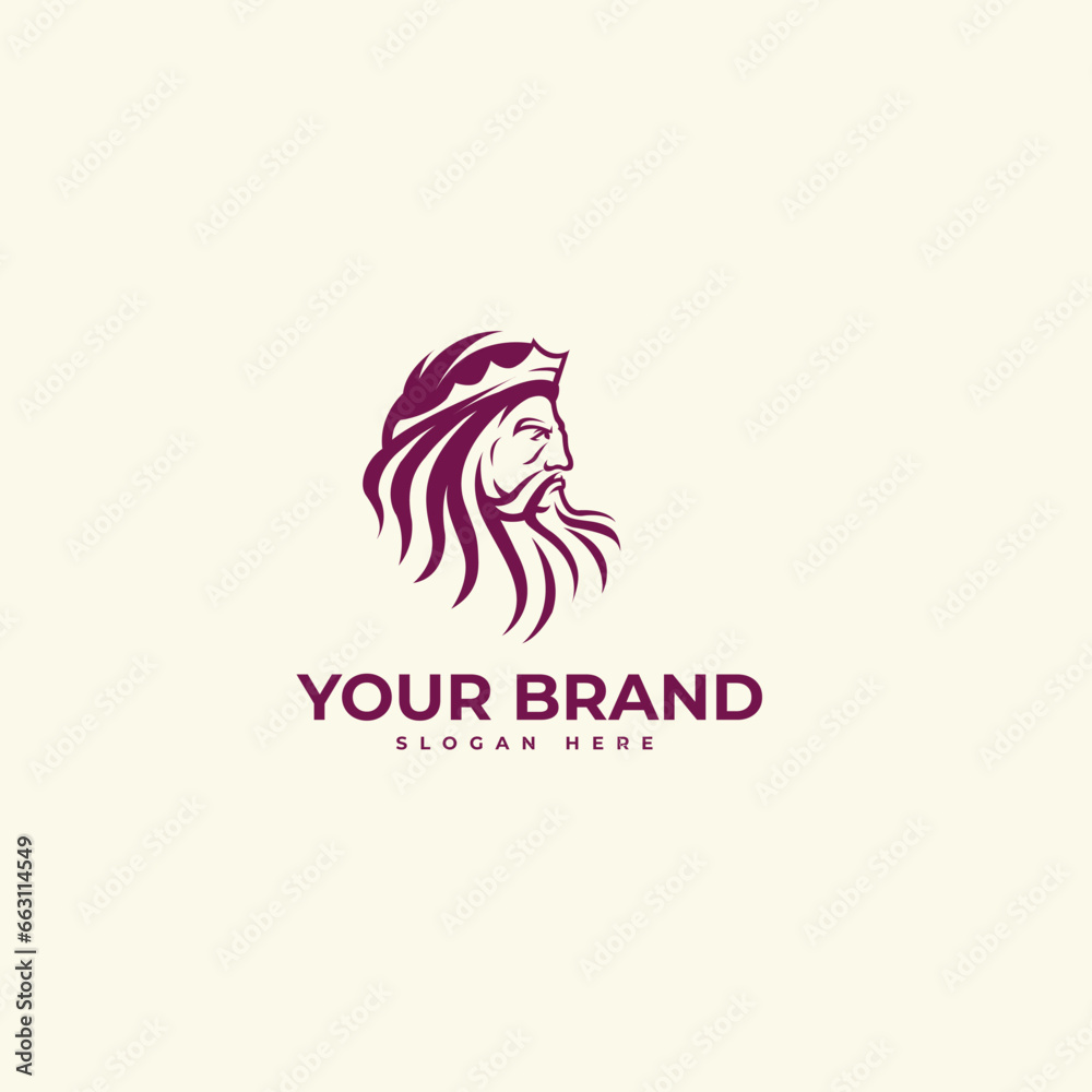 Illustration king Logo Concept template vector
