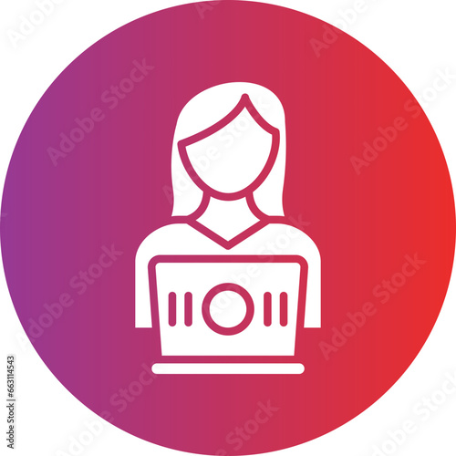 Female Blogger Icon Style