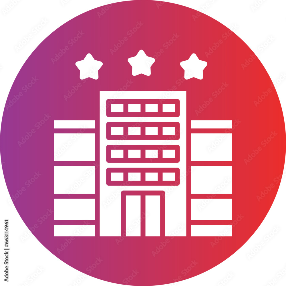 Fototapeta premium Luxury Hotel Icon Style