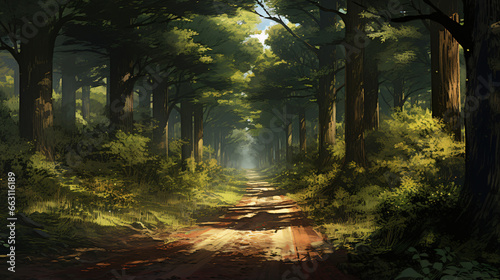 Forest road anime visual novel game
