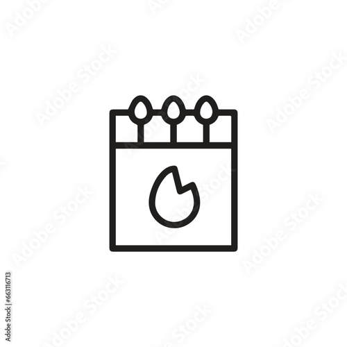 Matchbox icon vector. Linear style sign for mobile concept and web design. Matchbox symbol illustration. Pixel vector graphics - Vector.	