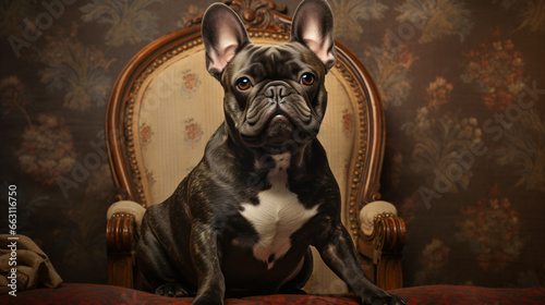 French bulldog sitting portrait