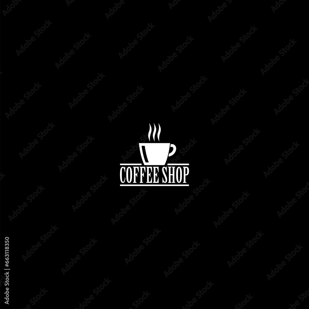 Coffee shop icon isolated on dark background Coffee shop icon isolated on dark background