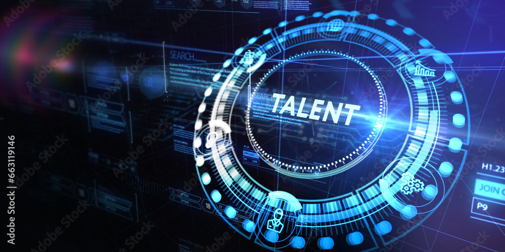 Obraz premium Open your talent and potential. Talented human resources - company success. 3d illustration