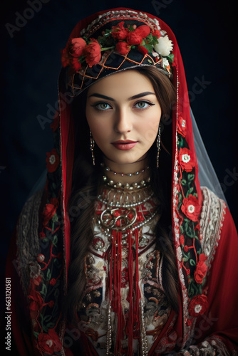 Portrait of a Kazakh bride