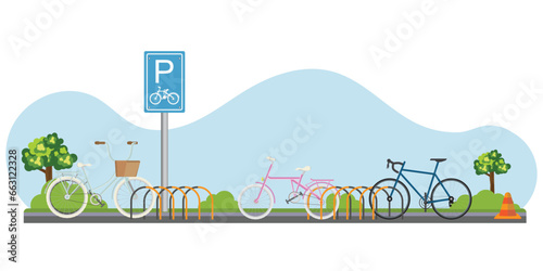 Bicycle parking area.