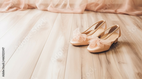 satin pink ballet shoes, pointe shoes lying on the floor, footwear, store, shopping, fashion, beige, background, backstage, ballerina outfit, fashion, style, clothing, wardrobe