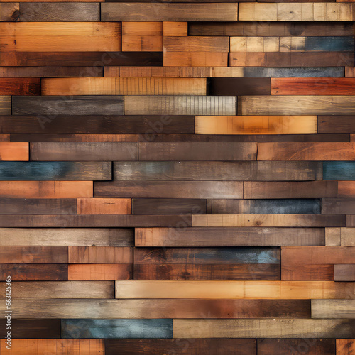 Seamless wood pattern  wooden mosaic background