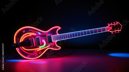 Guitar neon laser