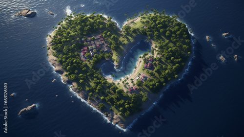 Heart island shape © Little