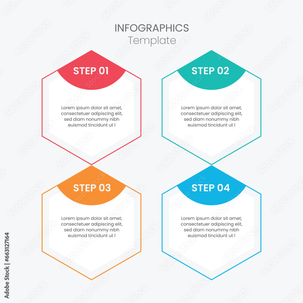 Business infographic thin line process. Can be used for steps, options, business processes, workflow, diagrams, flowchart concepts, timelines, marketing icons, and infographics.