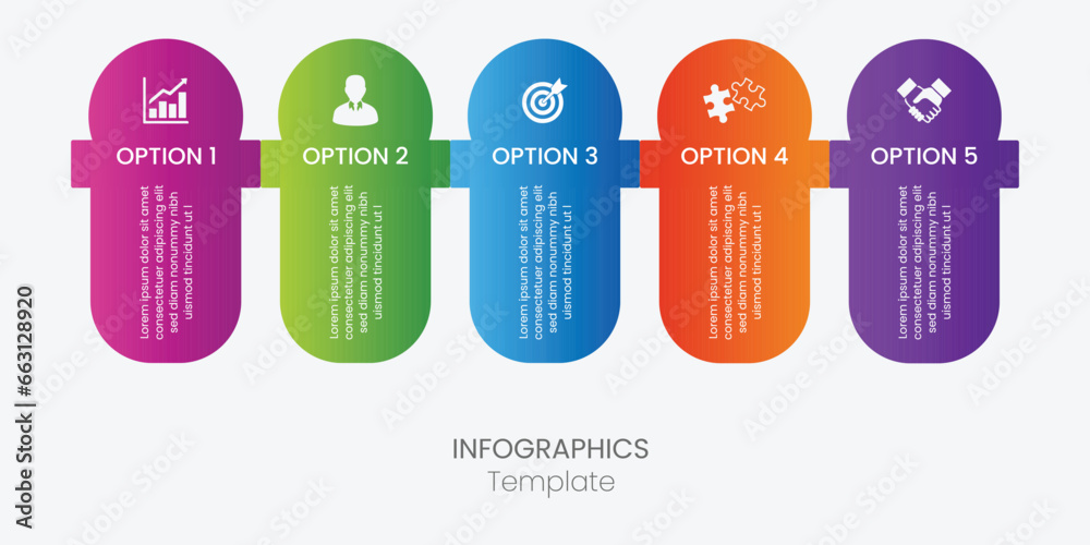 Business infographic thin line process. Can be used for steps, options, business processes, workflow, diagrams, flowchart concepts, timelines, marketing icons, and infographics.