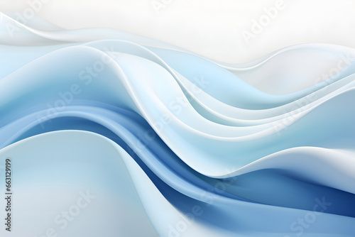 Blue abstract fractal pattern on white background for design