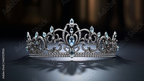 A stunning diamond-encrusted tiara, glittering with unparalleled brilliance